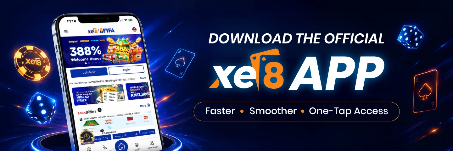Download official xe8 casino app for a faster, smoother mobile experience with one-tap access to slots and sports betting