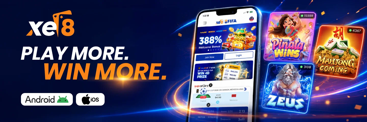 Download official xe8 casino app, faster and smoother mobile experience with one-tap access to slots and sports betting